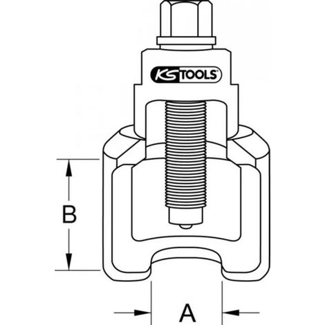 Kstools Extractor de tornillos acero acabado forjado 67x75 mm