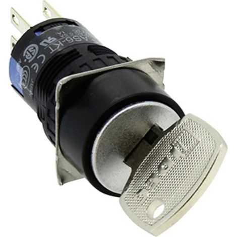 Idec AS6M-2KT2PB AS6M-2KT2PB Drehschalter 220 V 5 A Schaltpositionen 2   1 St.