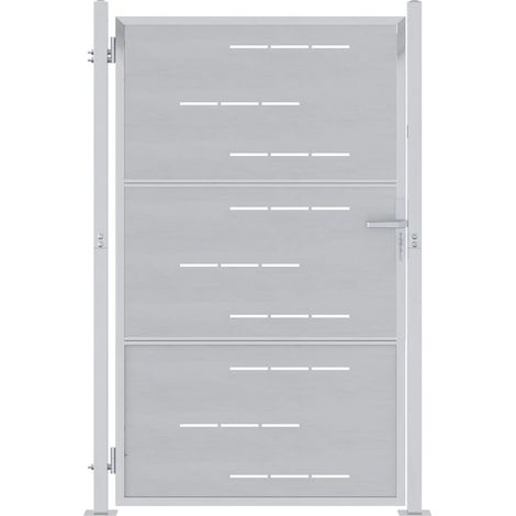 Maison Exclusive - Cancello da giardino Argento 85 x 144 cm Acciaio inossidabile