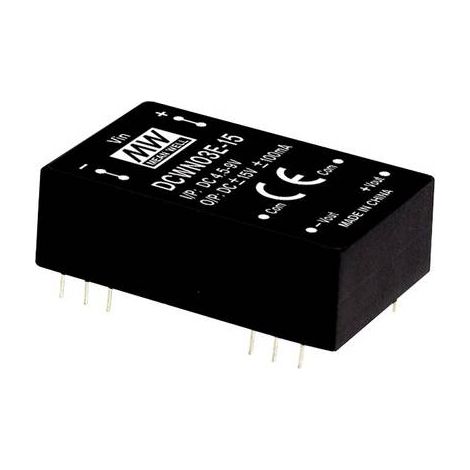 Mean Well DCWN03B-12 Module convertisseur CC/CC 125 mA 3 W Nbr. de sorties: 2 x Contenu 1 pc(s) Q128892 (1/2)