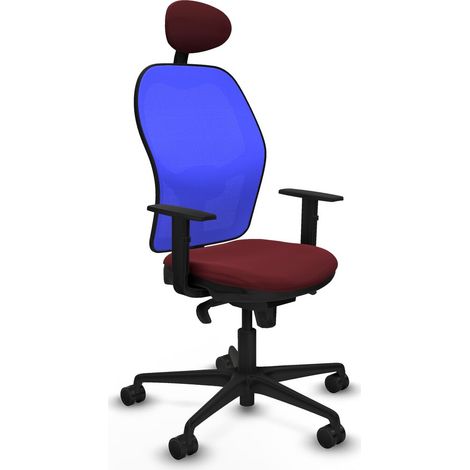 Sedia Ufficio con Poggiatesta Jorquera Piqueras y Crespo 1D036N1 Rosso Granato (1/5)