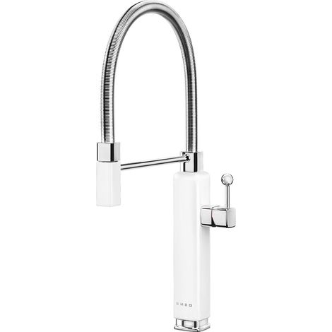 Smeg Rubinetto Miscelatore A Leva Con Doccetta MDF50WH 26,8 Cm Bianco (1/2)