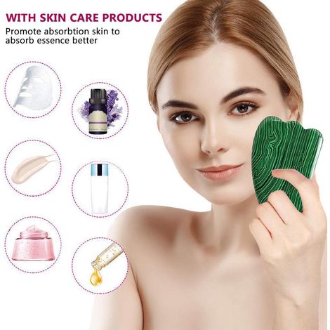 Outil de sculpture du visage Gua Sha, pierre Gua Sha, outil facial Gua Sha pour le visage, les doigts et le corps (1/5)
