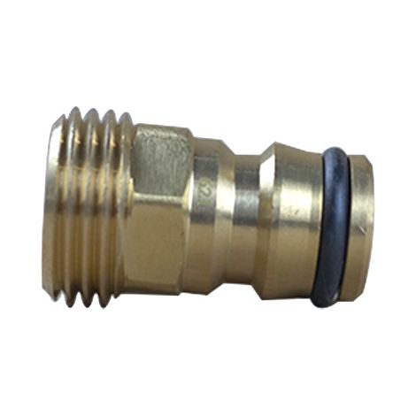 Arcanaute – Raccord rapide laiton mâle - mâle 1/2' (15x21) – Connexion rapide pour systèmes d'arrosage – Matériau durable pour jardinage (1/4)