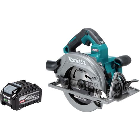 Sierra circular a batería Makita HS 003 GU1 de 40 V máx., 190 mm, sin escobillas + 1 batería de 4,0 Ah —sin cargador— (1/5)