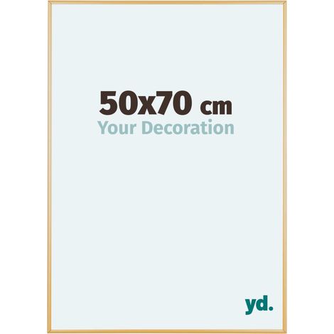 yd. - Cadre photo 50x70 - Or Vintage - Aluminium - Kent