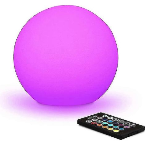 Boule lumineuse LED ultra-amusante de 20 cm avec télécommande, globe lumineux RGB à couleurs changeantes, 16 couleurs, 8 LED. (1/5)