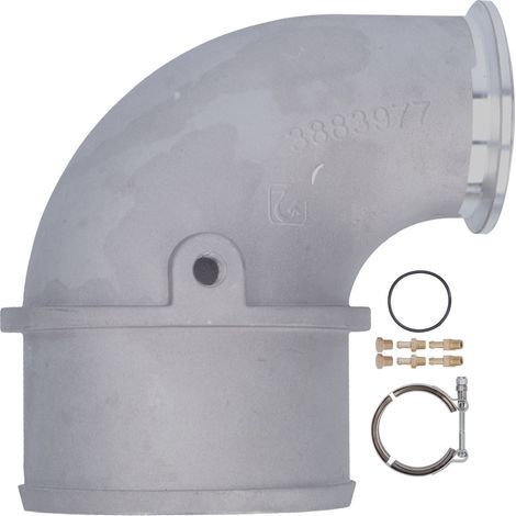 4-Zoll-Motorkrümmerrohr 3883977 90°-Adaptersatz für Cummins HX35 HX40 6BTA HX55 Turbolader. (1/5)