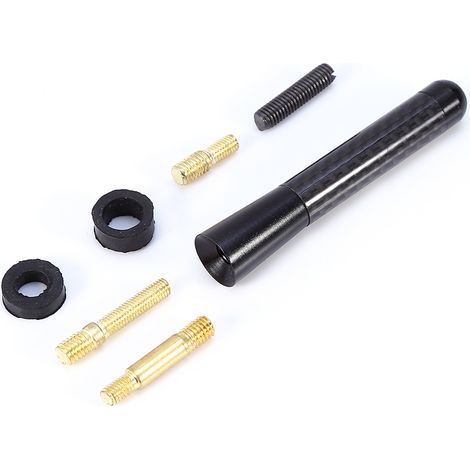 UPALDHOU Antenne en Fibre de Carbone, Matériaux Premium, Performances Améliorées, Installation Facile, Ajustement Universel, Ensemble d'aluminium Noir de 80 Mm / 120 Mm. (1/5)
