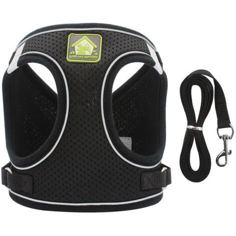 QORVA
-Colliers, Harnais et Laisses pour Chats Harnais Chaton Anti évasion Réfléchissant Réglable Harnet pour Chat Gilet Respirant Harnais Petit Chien (XS,Noir)..