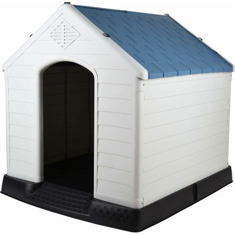 Hundehütte aus Holz 105 x 97 x 99 cm Satteldach Geräumig Für den Außenbereich Robust und langlebig (1/5)