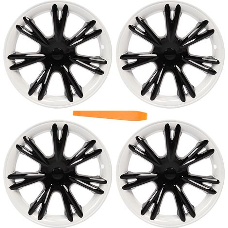 enjoliveurs de roue de voiture 19 pouces noir et blanc
