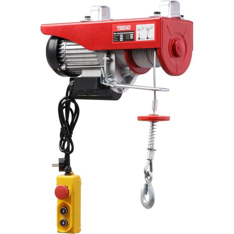Electric Cable Winch 800 kg Electric Hoist 1450 W 10 m/min, Overload Lift Electric Winch 220V, Lifting Height Cable 20m, Motor for Garages Warehouses Factories (400/800 kg) (1/5)