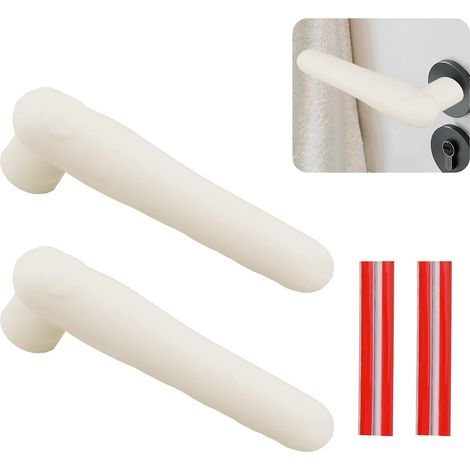 Lot de 2 housses de poignée de porte en silicone, housses de gants de poignée de porte de sécurité, protecteur antistatique pour bouton (1/5)