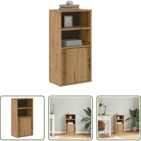 vidaXL Holzschrank - Beistellschrank ODDA 40x24x79 cm Massivholz Kiefer (1/5)