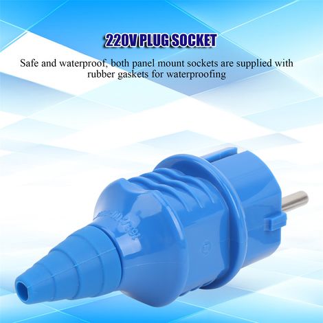 Industriestecker und -buchse nach europäischem SCHUKO-Standard, 220 V Wechselstrom, 16 A (1/5)