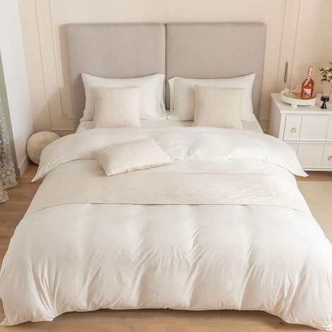 Chemin de lit Hôtel Doux Qui ne se Décolore Pas - Moderne Jacquard Motif Coquille Accueil Literie Drapeau Drapeau Queue De Lit Housse de Coussin (45x240cm (chemins de lit),Beige)