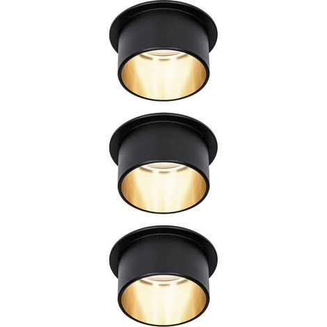 Paulmann 93379  LED-Einbauleuchte   LED LED fest eingebaut 18 W Schwarz (matt), Gold (1/5)