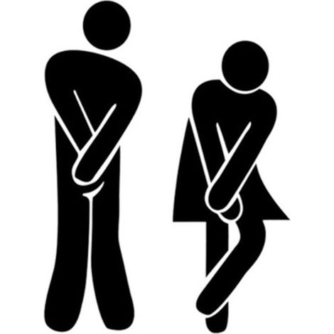 Panneau Toilette Auto-Adhésif - Homme Femme - Acrylique Laser-Coupé - Pour Porte Mur Vitre Métal Bois - Réutilisable Sans Résidu - Lot de 2 (1/5)