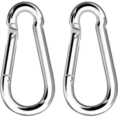 2 Mousquetons Résistants pour Balançoire Enfant, Escalade, Hamac, Porte-Clés, Chaîne de Bouteille (1/5)