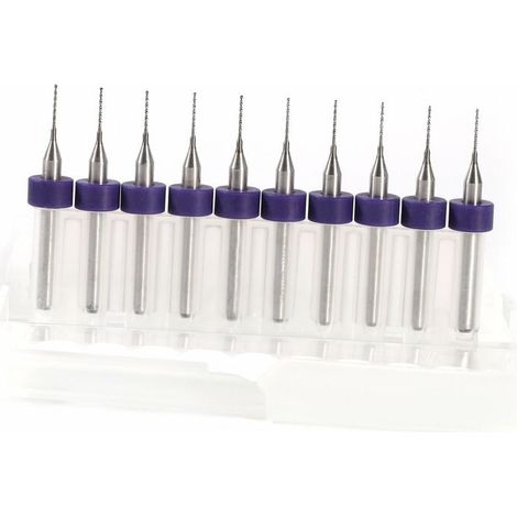 10Pcs Micro Foret Spiral pour Carte de Circuit Imprimé PCB de Précision 0.5mm Accessoires de Perceuse(0.5mm)