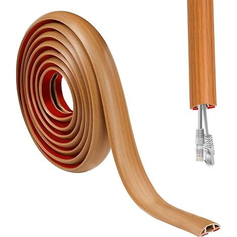 Wooden Floor Cable Cover, 1 m x 3 cm Flexible PVC Floor Cable (1/5)