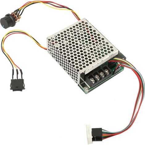 Variateur de vitesse PWM 10-50V 40A, contrôleur moteur DC réversible, affichage numérique 0-100%, réglable, inverseur de sens, boîtier 12V 24V 48V (1/5)