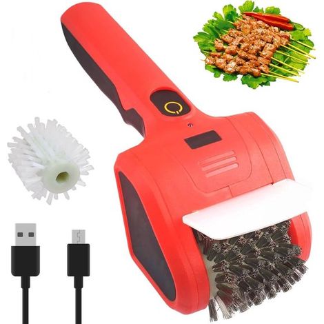 Limpiador automático de parrillas，herramienta de limpieza para barbacoas de exterior，apto para barbacoas de interior y exterior (rojo) (1/5)