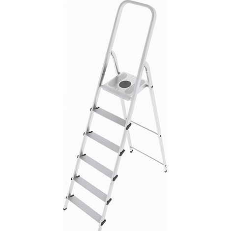 Colombo STARK Échelle à 5 marches en acier/aluminium avec marches et pieds antidérapants EN131 MADE IN ITALY (1/3)