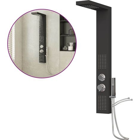 Maison Exclusive - Système de panneau de douche Aluminium Noir (1/5)