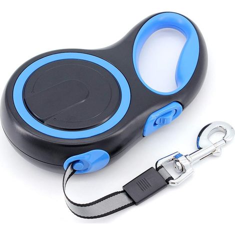 Correa retráctil de 8 m de largo para perros, correa automática extensible de primera calidad para perros de hasta 50 kg (gris)