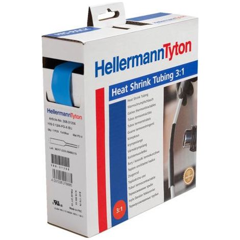 HellermannTyton Tubo termorretráctil azul 7 tamaños