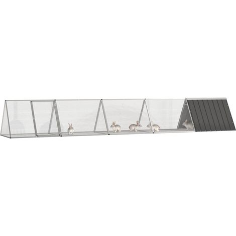 Maison Exclusive - Jaula de conejos acero galvanizado antracita 5 (1/5)