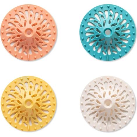 Lot de 2 pièces Filtre à Cheveux en Silicone , Protecteur de vidange Universel, Peut être utilisé dans la Salle de Bain, la Baignoire, la Cuisine, Le Filtre à Cheveux (1/5)