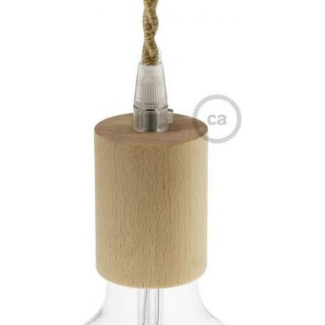 Creative-cables italia e27 fassungssatz naturholz kbl0110