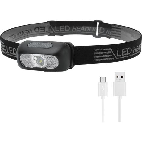 Lampada frontale a LED ricaricabile LaBlanc, torcia frontale impermeabile con 5 modalità di illuminazione, lampade frontali ultraleggere e regolabili per bambini, per pesca, campeggio, escursionismo, (1/5)