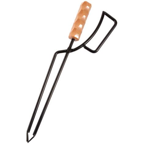 Sollbry cheminée Pince à bûches pour Foyer extérieur Outils feu avec poignée enveloppée pour Bois Chauffage, feu Camp, poêle à Bois et poêle à Charbon (1/3)