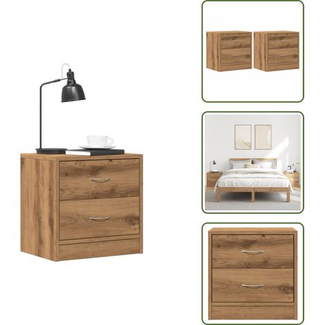 Nachttische 2 Stk. Artisan-Eiche 40x30x40 cm Holzwerkstoff - Nachttisch - Nachttische - Schrank - Nachtschrank (1/5)