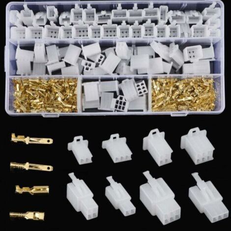 Kit di connettori per autoveicoli da 480 pezzi da 2,8 mm, 2, 3, 4 e 6 pin, connettori per cavi elettrici per autoveicoli, connettori elettrici per moto, auto, camion, scooter, barche, strumenti elettr