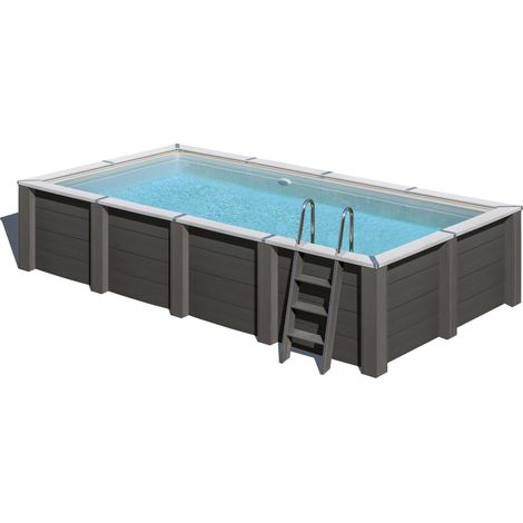 Piscine rectangle composite 5,95m x 3,15m x H: 1,26m - PROJECTEUR LED INCLUS