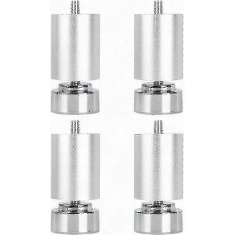 Pieds métalliques réglables, filetage M10, adaptés aux meubles lourds, argentés, 6 cm (1/5)