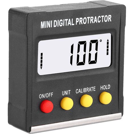 Mini rapporteur électronique numérique LCD, indicateur d'angle, niveau à bulle, inclinomètre, outils de mesure (1/5)