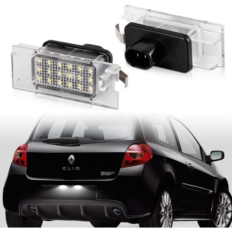 LED Éclairage de Plaque d'immatriculation, LED Feux Plaque Immatriculation avec Canbus Sans Erreur 2835 SMD pour Clio 3 2006-2007 Megane 2 2001-2007, 2 Pièces (1/5)