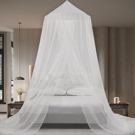 Moustiquaire de Lit, 250x1100x60cm Moustiquaire Ciel de Lit, Moustiquaire pour Lit Double Simple, Moustiquaire Filet Baldaquin (1/4)