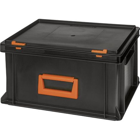 Alutec 139220110188 Scatola in plastica Magnus PC 20 (L x A x P) 400 x 233 x 300 mm Nero, Arancione 1 pz.