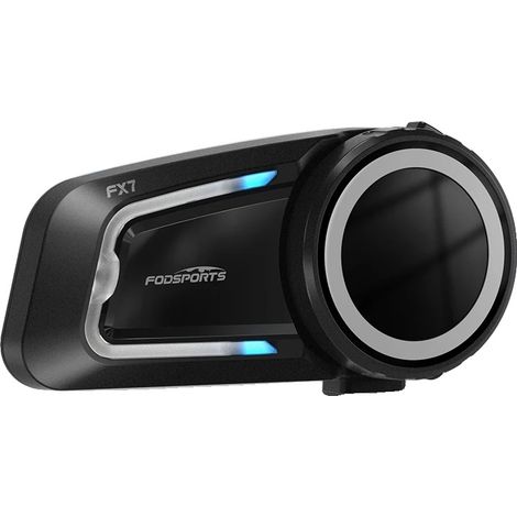 Intercomunicador para motocicleta, Bluetooth BT5.4 de doble chip, distancia máxima de comunicación de 2000 m, resistente al agua IP67, altavoz HIFI de 40 mm, admite hasta 10 motociclistas. (1/5)