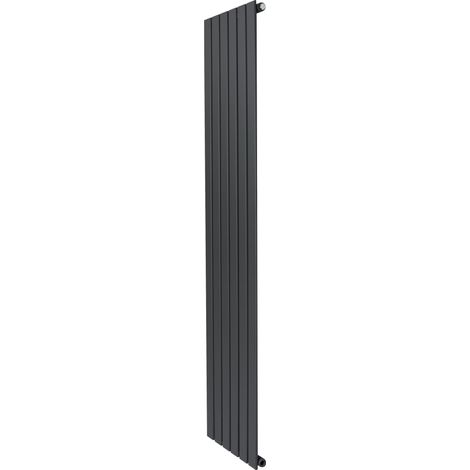 Radiador Plano Columna Única Gris Antracita 1800x420 mm  Acero Alta Calidad  1059 W  Soportes y Cepillo Incluidos – Calefacción Eficiente y Diseño Elegante para Hogar