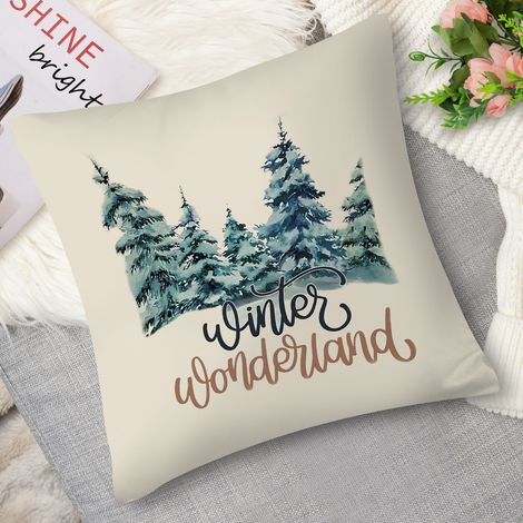 Housse de coussin,Coussin décoratif flocons argentés, brillant (1/5)
