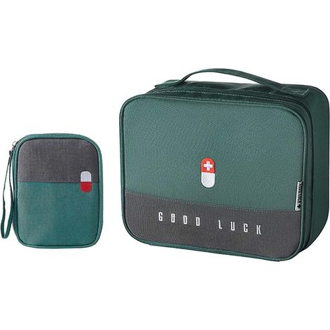 2 Pices Familial Bote  Mdicaments, Familial Premiers Secours Portable Bote Mdicale, Premier Secours Portable Sac D'urgence Mdical, Pour Les Dplace (1/5)