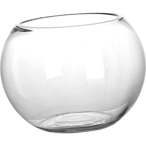 Bol Rond En Verre Transparent - 1 Pièce - Pour Fleurs Bougies Poisson Rouge - Décoration Intérieure Hydroponie (1/5)